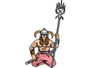 Sticker Custom Preview Image #055432 Fantasy Medieval Images Barbarianwith Trident