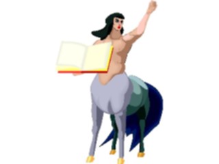 Sticker Custom Preview Image #055594 Fantasy Medieval Images Centaurwith Book