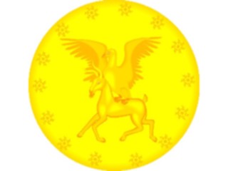 Sticker Custom Preview Image #055611 Fantasy Medieval Images Coin Eagleon Horseback