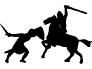 Sticker Custom Preview Image #055614 Fantasy Medieval Images Combat Silhouette1