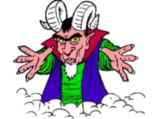 Sticker Custom Preview Image #055739 Fantasy Medieval Images Demon Casting Spell