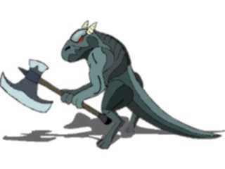 Sticker Custom Preview Image #055741 Fantasy Medieval Images Demonwith Axe