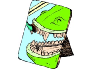 Sticker Custom Preview Image #055900 Fantasy Medieval Images Dragon Brushing Teeth