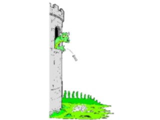 Sticker Custom Preview Image #055908 Fantasy Medieval Images Dragon Feastingin Tower
