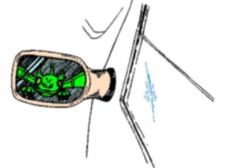 Sticker Custom Preview Image #055920 Fantasy Medieval Images Dragon Rear View Mirror