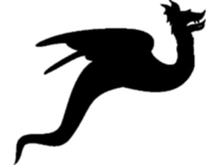 Sticker Custom Preview Image #055925 Fantasy Medieval Images Dragon Silhouette