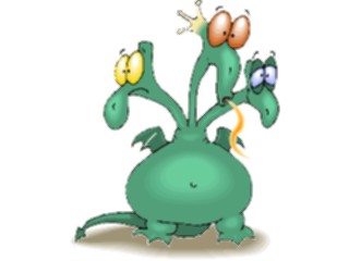 Sticker Custom Preview Image #055931 Fantasy Medieval Images Dragon Three Headed3