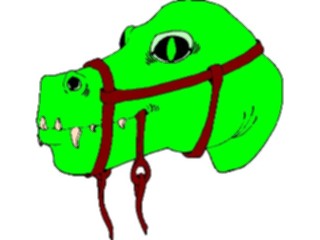 Sticker Custom Preview Image #055933 Fantasy Medieval Images Dragonwith Harness