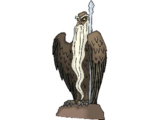 Sticker Custom Preview Image #055951 Fantasy Medieval Images Eagle Manwith Staff