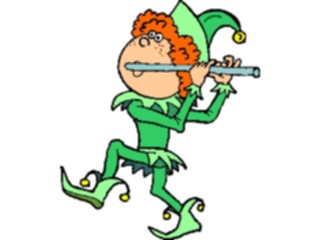 Sticker Custom Preview Image #055973 Fantasy Medieval Images Elf Playing Flute1