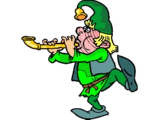 Sticker Custom Preview Image #055974 Fantasy Medieval Images Elf Playing Flute2