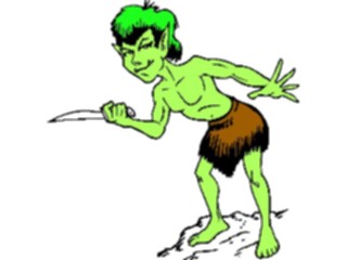 Sticker Custom Preview Image #055984 Fantasy Medieval Images Elfwith Knife