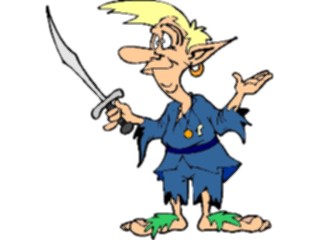 Sticker Custom Preview Image #055987 Fantasy Medieval Images Elfwith Sword