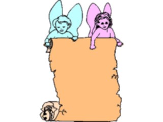 Sticker Custom Preview Image #056003 Fantasy Medieval Images Fairies Scroll