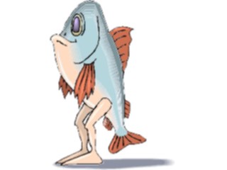 Sticker Custom Preview Image #056144 Fantasy Medieval Images Fishwith Legs