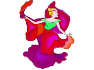 Sticker Custom Preview Image #056158 Fantasy Medieval Images Flower Woman03