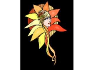 Sticker Custom Preview Image #056161 Fantasy Medieval Images Flower Woman06
