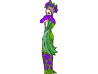 Sticker Custom Preview Image #056164 Fantasy Medieval Images Flower Woman09