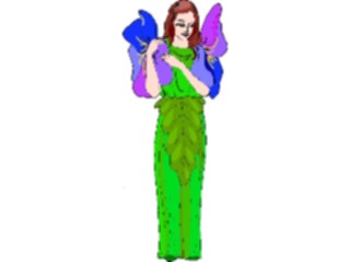 Sticker Custom Preview Image #056166 Fantasy Medieval Images Flower Woman11