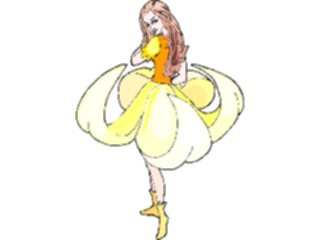 Sticker Custom Preview Image #056170 Fantasy Medieval Images Flower Woman15