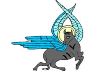 Sticker Custom Preview Image #056175 Fantasy Medieval Images Flying Cow