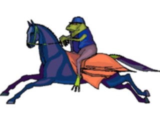 Sticker Custom Preview Image #056189 Fantasy Medieval Images Frogon Horseback