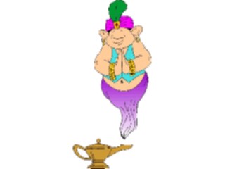 Sticker Custom Preview Image #056224 Fantasy Medieval Images Genie Lamp31