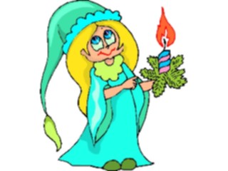 Sticker Custom Preview Image #056246 Fantasy Medieval Images Girlwith Candle
