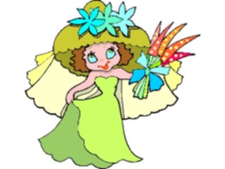 Sticker Custom Preview Image #056248 Fantasy Medieval Images Girlwith Plants