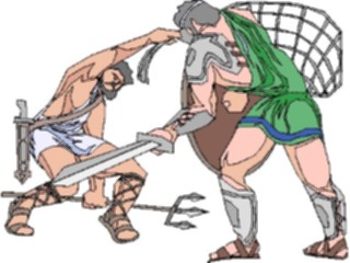 Sticker Custom Preview Image #056250 Fantasy Medieval Images Gladiators Fighting