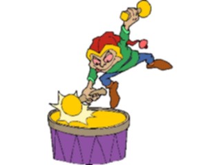 Sticker Custom Preview Image #056258 Fantasy Medieval Images Gnome Drumming