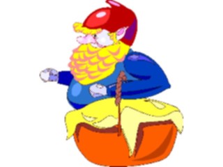 Sticker Custom Preview Image #056261 Fantasy Medieval Images Gnomewith Basket1