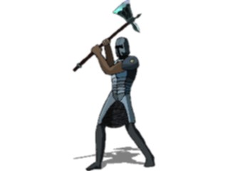 Sticker Custom Preview Image #056312 Fantasy Medieval Images Guardwith Axe1