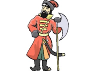 Sticker Custom Preview Image #056313 Fantasy Medieval Images Guardwith Axe2