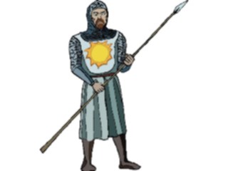 Sticker Custom Preview Image #056316 Fantasy Medieval Images Guardwith Spear1