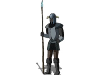 Sticker Custom Preview Image #056318 Fantasy Medieval Images Guardwith Spear3