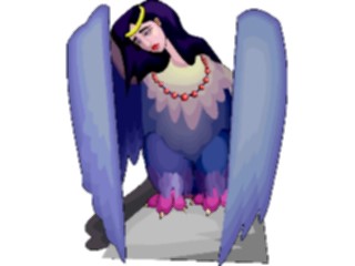 Sticker Custom Preview Image #056332 Fantasy Medieval Images Harpy Sad