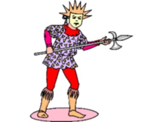 Sticker Custom Preview Image #056375 Fantasy Medieval Images Jesterwith Halberd