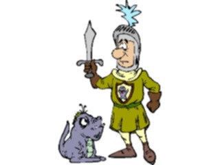 Sticker Custom Preview Image #056493 Fantasy Medieval Images Knight Dragon2