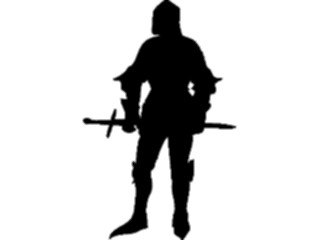 Sticker Custom Preview Image #056513 Fantasy Medieval Images Knight Silhouette03
