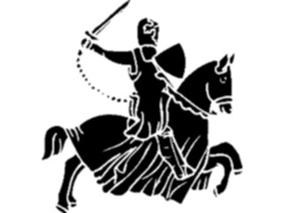 Sticker Custom Preview Image #056523 Fantasy Medieval Images Knight Silhouette13