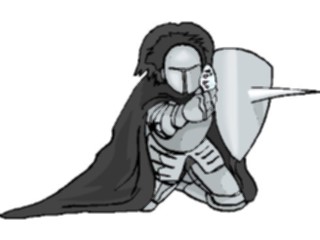 Sticker Custom Preview Image #056539 Fantasy Medieval Images Knightwith Spiked Shield