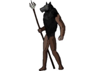 Sticker Custom Preview Image #056595 Fantasy Medieval Images Lycanthropewith Trident