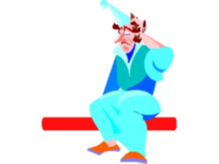 Sticker Custom Preview Image #056618 Fantasy Medieval Images Magician Sad