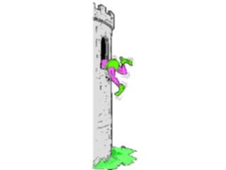 Sticker Custom Preview Image #056639 Fantasy Medieval Images Man Climbing Tower