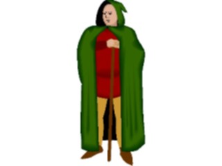 Sticker Custom Preview Image #056641 Fantasy Medieval Images Manin Cloak