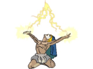 Sticker Custom Preview Image #056655 Fantasy Medieval Images Man Summoning Lightning