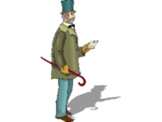 Sticker Custom Preview Image #056664 Fantasy Medieval Images Manwith Cane