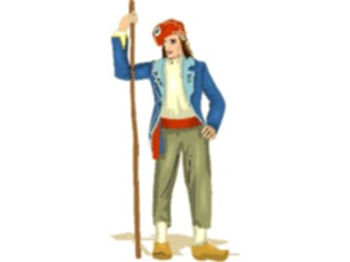 Sticker Custom Preview Image #056685 Fantasy Medieval Images Manwith Staff2