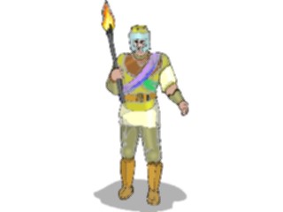 Sticker Custom Preview Image #056704 Fantasy Medieval Images Manwith Torch